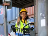 Reach truck driver
